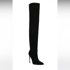 Over the knee black stiletto boots from TOPSHOP